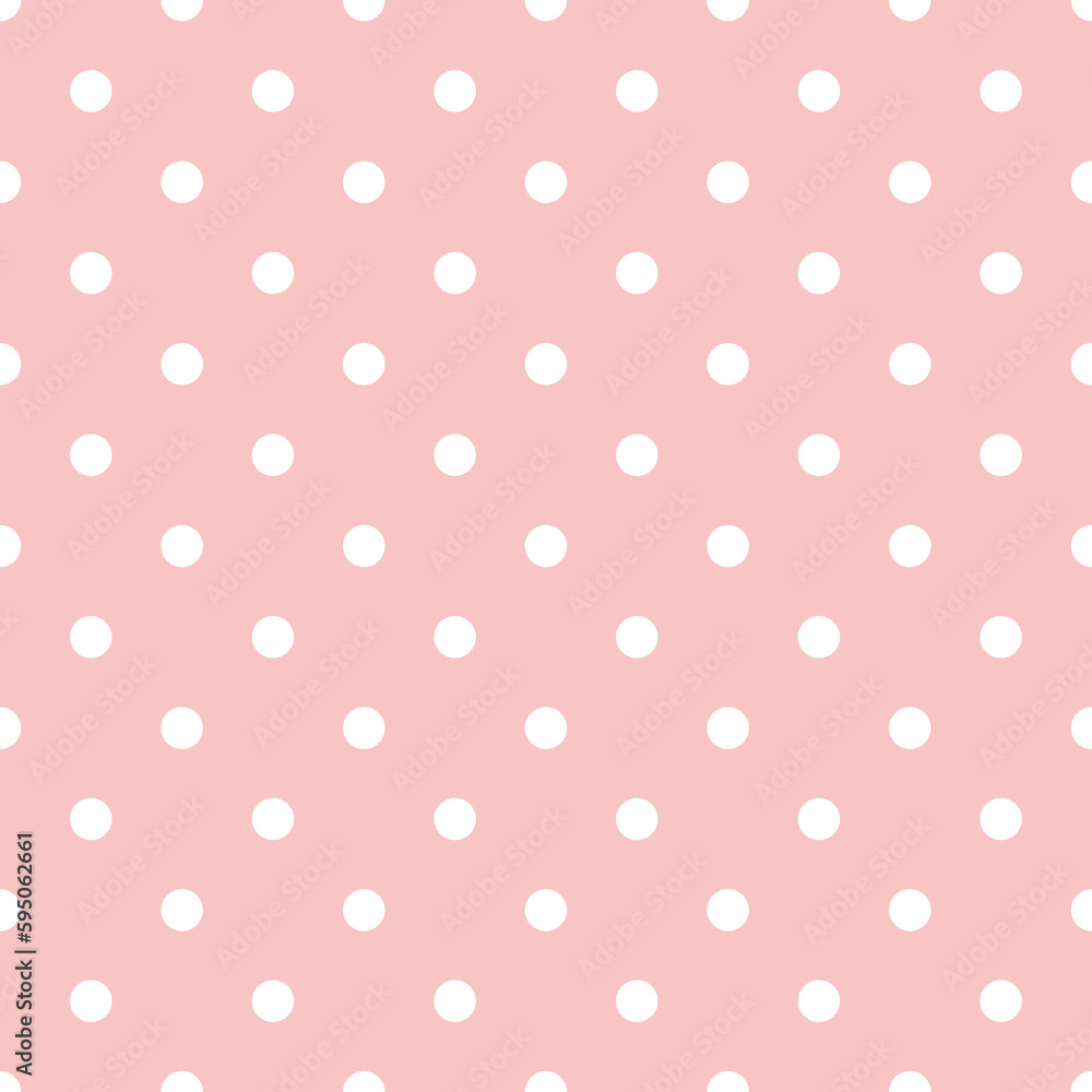 Polka Dots Pattern Repeat on white Background Polka Dots Pattern Repeat on white Background