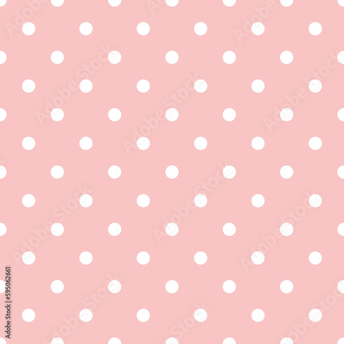 Polka Dots Pattern Repeat on white Background