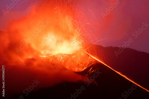 Lava del volcán, La Palma, Islas Canarias
