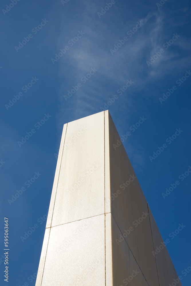 Bottom view of a marble monolith Bottom view of a marble monolith