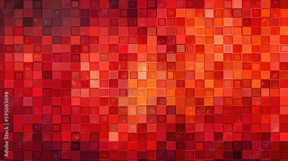 A background with a repeating pattern of squares in different shades of red.
