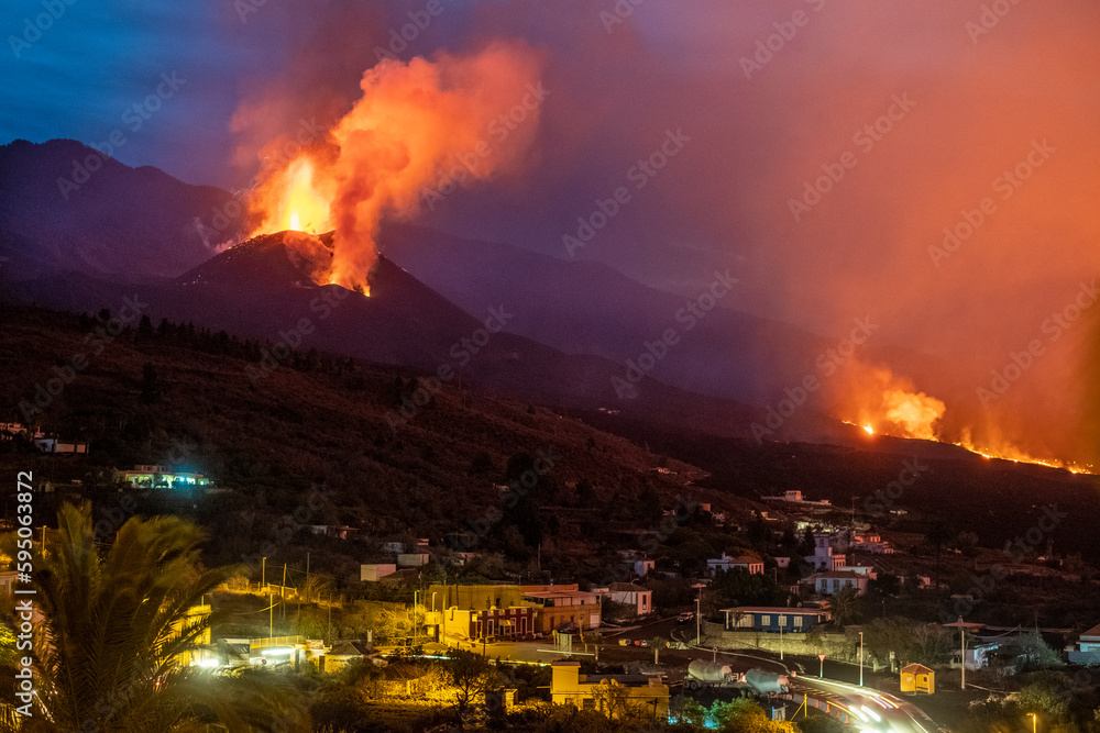 Erupción volcán, La Palma, Islas Canarias