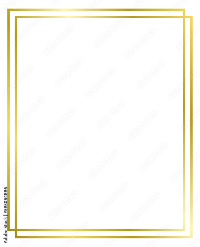 Obraz premium Gold frame isolated on white. Vector golden frame