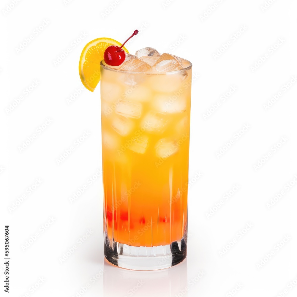 Painkiller cocktail Isolated on White. Generative AI Painkiller cocktail Isolated on White. Generative AI