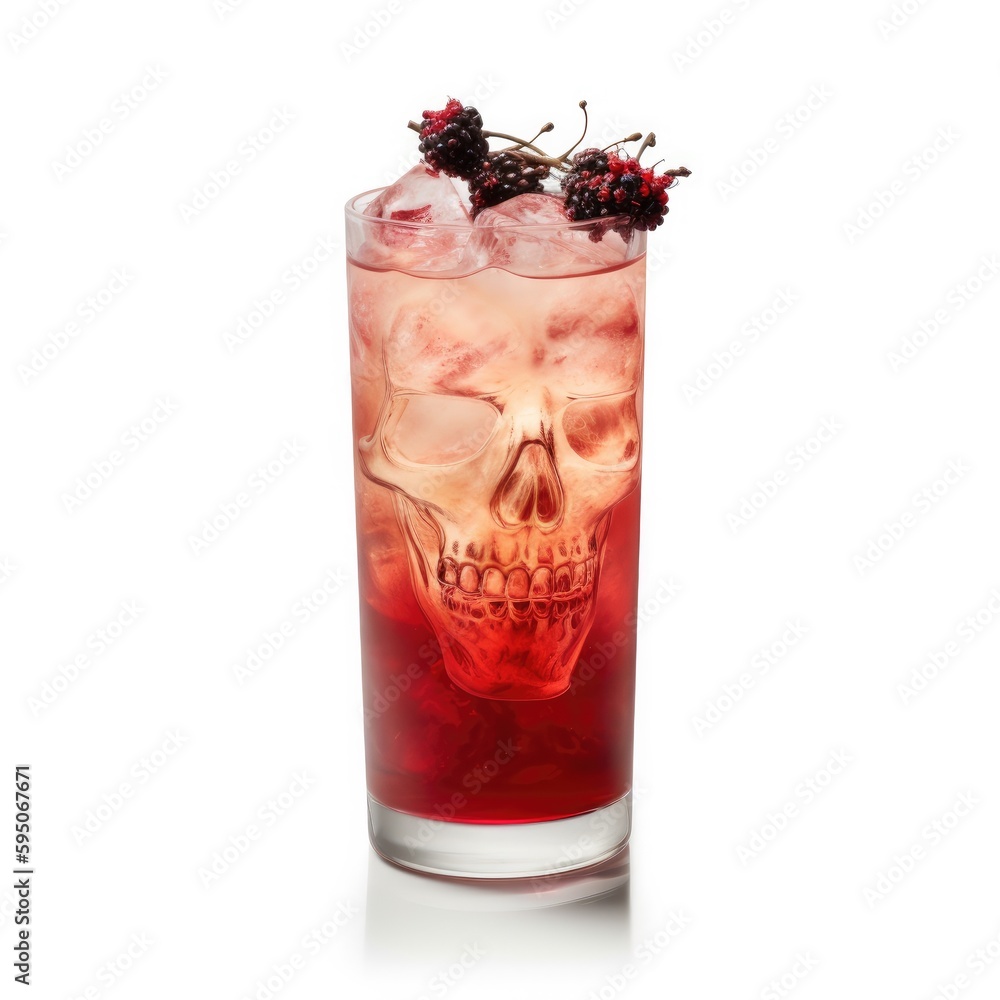 Zombie cocktail Isolated on White. Generative AI Zombie cocktail Isolated on White. Generative AI