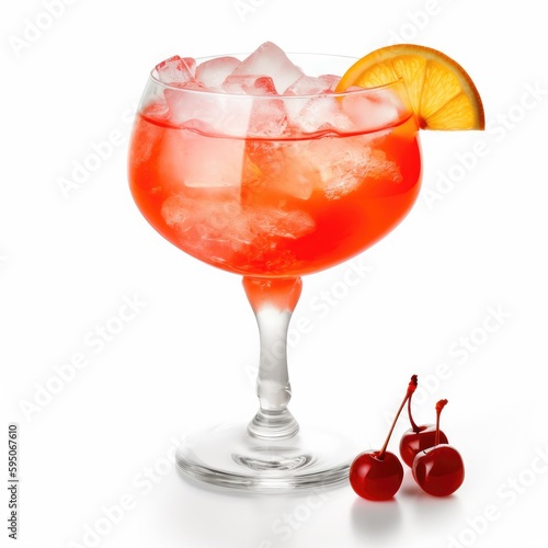 Sea Breeze cocktail Isolated on White. Generative AI