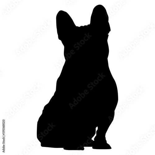 Vector perro sentado sobre un fondo blanco