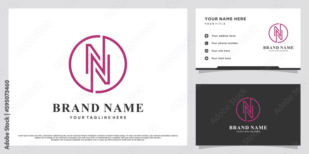 craetive latter logo design initial n Premium Vector