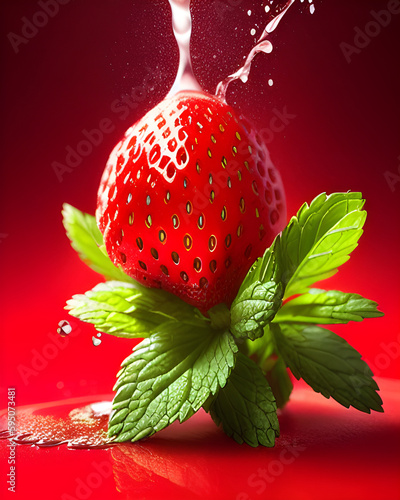 strawberry in water