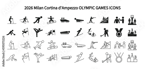 2026 Milan Olympic Games competition pictogram set