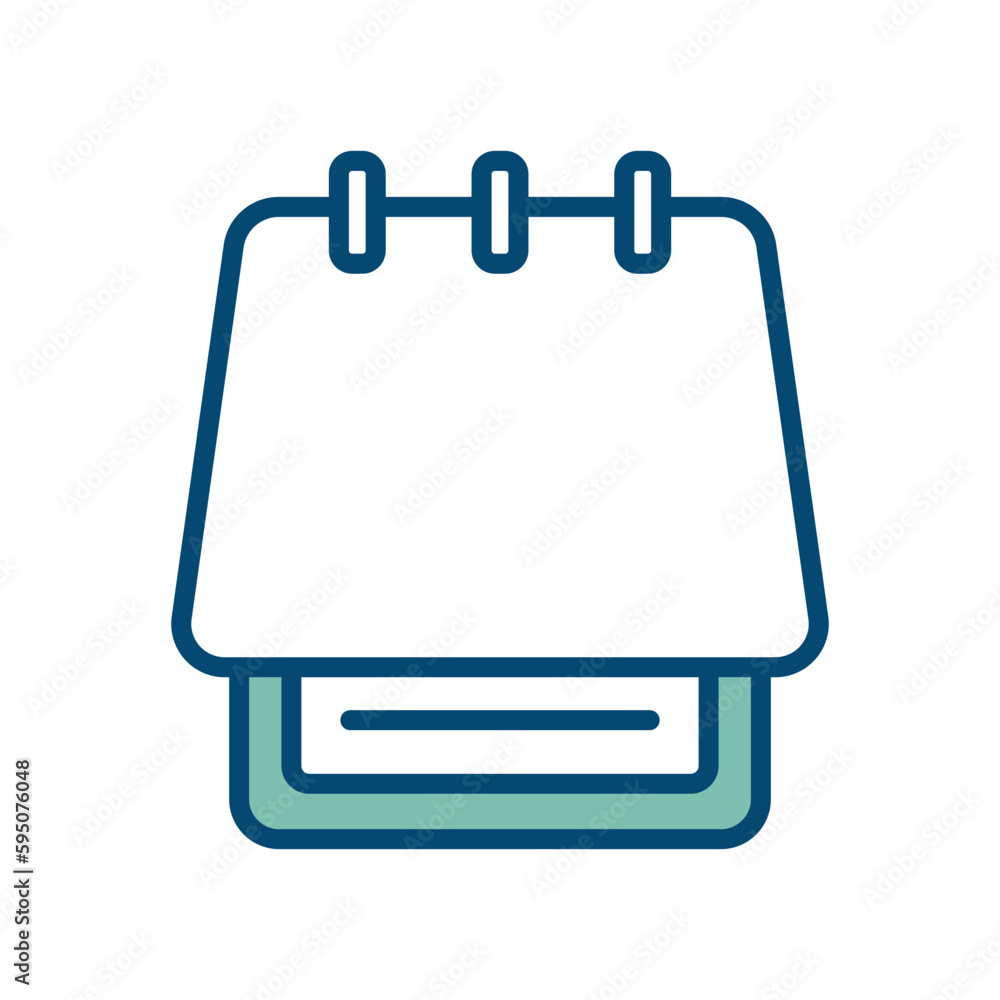 notepad icon vector design template in white background