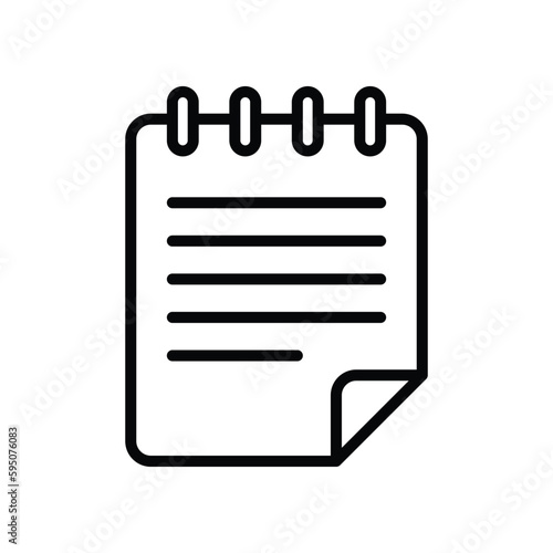 notepad icon vector design template in white background