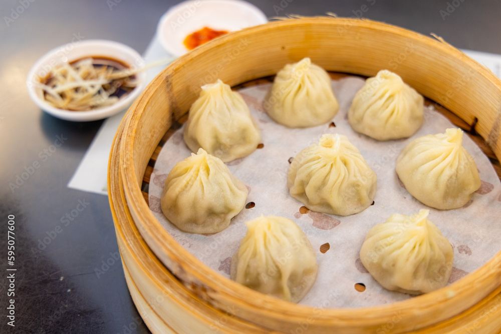 Chinese food xiao long bao steamed soup dumpling bun Chinese food xiao long bao steamed soup dumpling bun