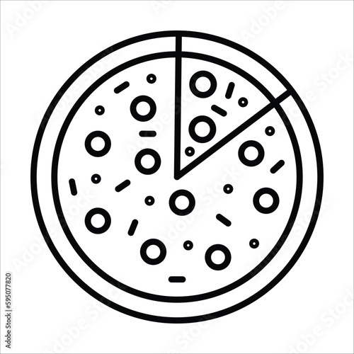 pizza icon simple design art eps 10