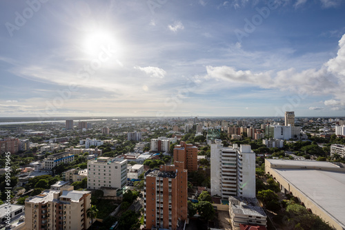 Panoramic view of the city of Barranquilla Colombia