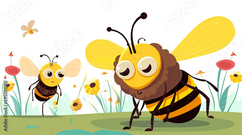 bee  cartoon  insect  honey  3d  animal  illustration  yellow  vector  wasp  fly  nature  flying  bug  character  happy  cute  black  flower  wing  smile  funny  bumble  sweet  isolated  generative ai