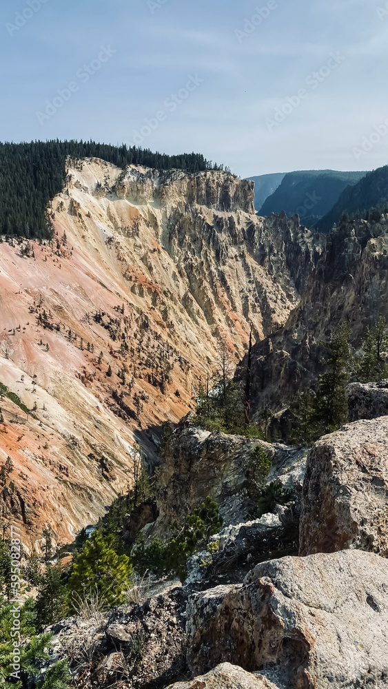 grand canyon of Yellowstone in the summer