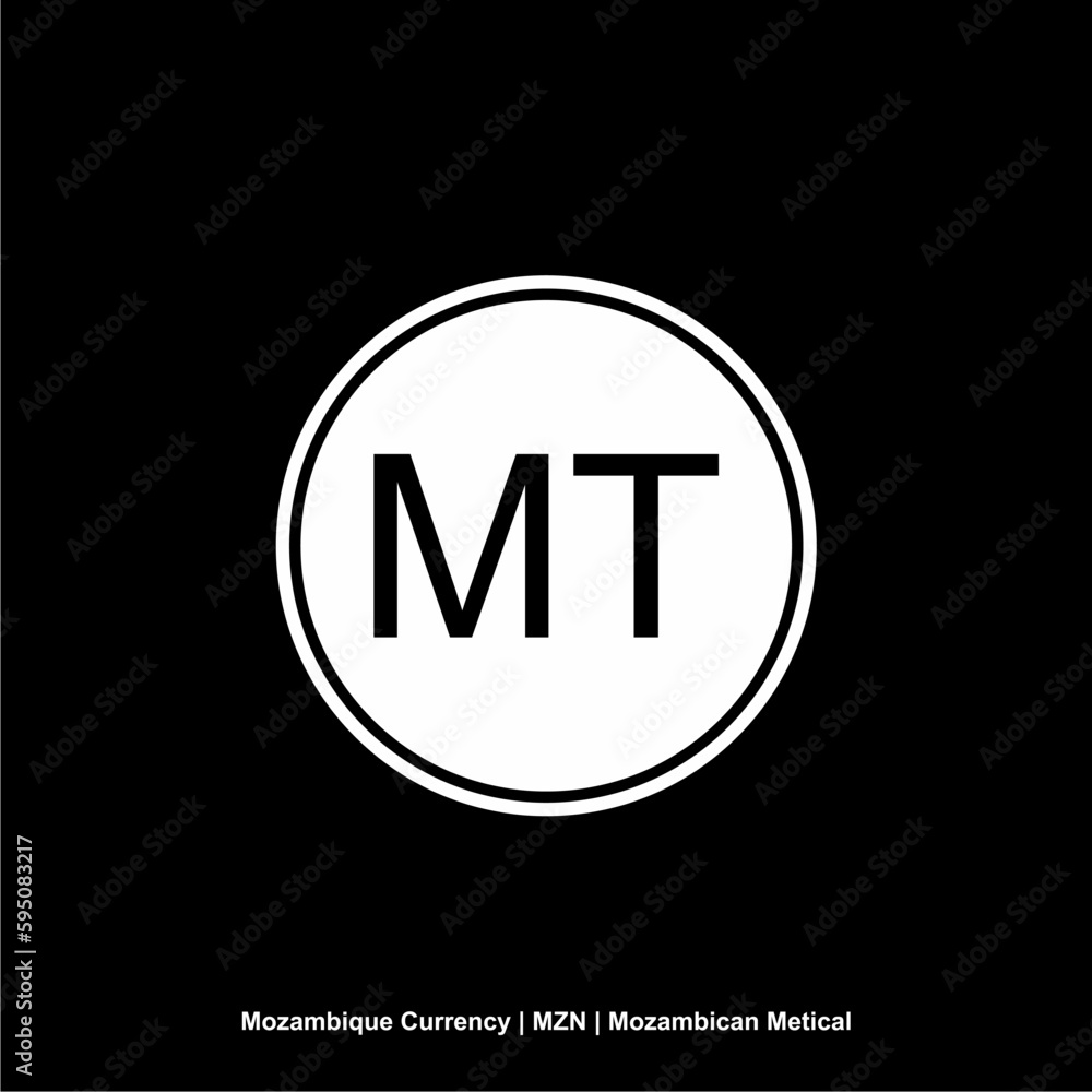 Mozambique Currency Symbol, Mozambican Metical Icon, MZN Sign. Vector Illustration Mozambique Currency Symbol, Mozambican Metical Icon, MZN Sign. Vector Illustration