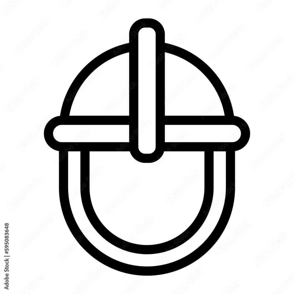 warrior helmet line icon warrior helmet line icon