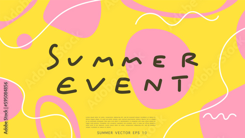 Summer event background , Flat Modern design, illustration Vector EPS 10