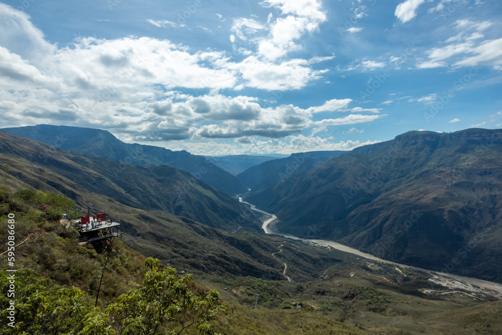 Fototapeta premium Chicamocha National Park, a recently created theme park, is one of the few natural parks in Colombia dedicated to ecotourism