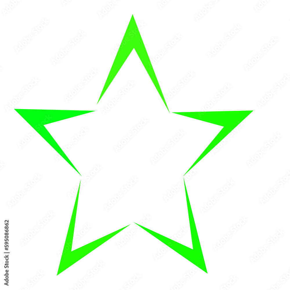 Obraz premium green star icon