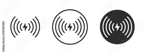 Wireless charger icons concept. Phone charge simple illustration. Vector scalable graphics