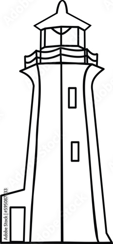 Lighthouse icon. Vector concept illustration for design.