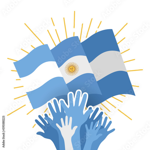 May 25, May Revolution. Revolucion de Mayo. May Revolution of Argentina vector illustration. Suitable for greeting card, poster and banner