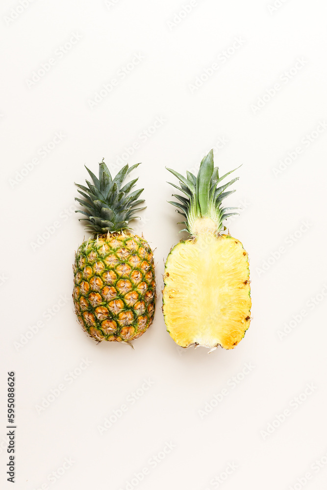 tropical fruits on neutral background tropical fruits on neutral background