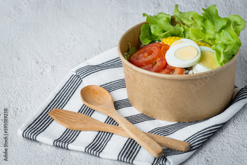 Fresh salad vegetable with ...