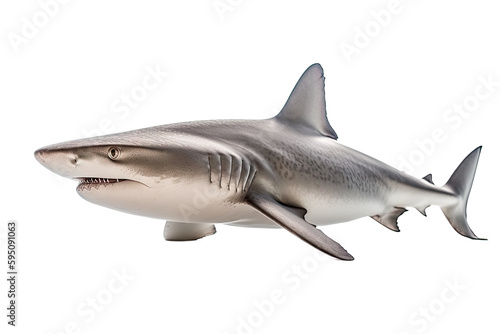 Shark isolated on transparent backgound. Generative AI © ayselucar