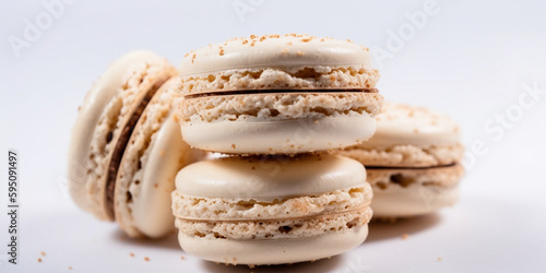 macarons french cookies exquisite round with stuffings