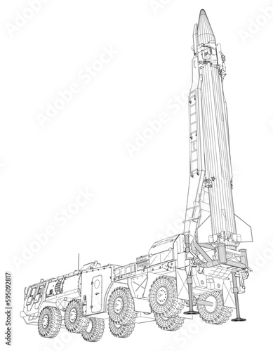 Rocket missile launcher vehicle truck ballistic weapon equipment