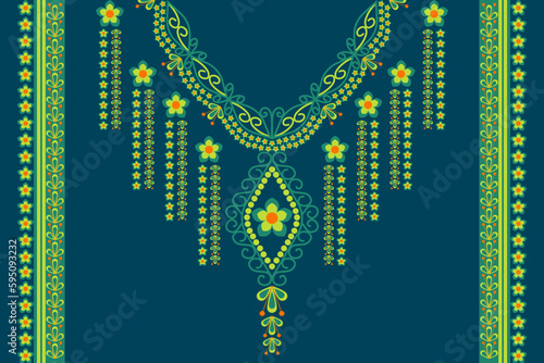 Tropical Floral oriental traditional pattern necklace, neckline embroidery design for fashion women,background,wallpaper,clothing,wrapping,Batik,fabric