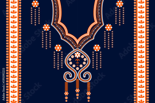 Floral oriental traditional pattern ethnic geometric neckline,necklace embroidery, design for fashion women,background,wallpaper,clothing,wrapping,Batik,fabric
