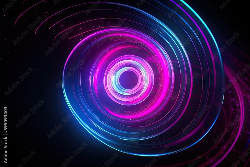 Abstract neon background waves glowing in ultraviolet spectrum. Generative ai Abstract neon background waves glowing in ultraviolet spectrum. Generative ai