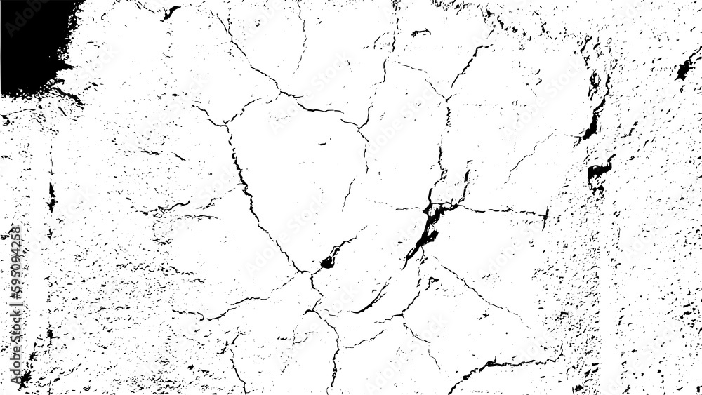 Fototapeta premium Rustic cracked texture with many cracks and scratches. Abstract background. PNG graphic illustration with transparent background.
