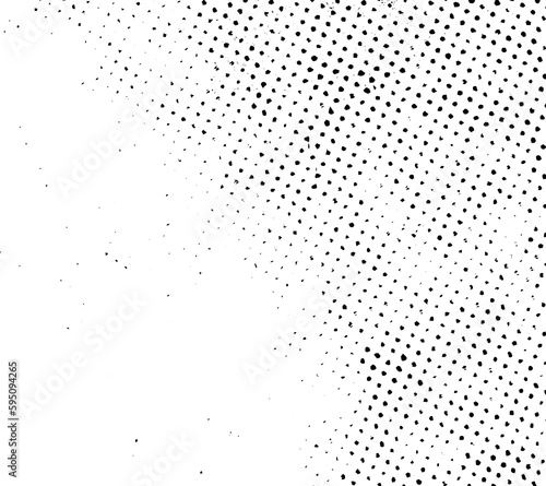 Grunge dots and points texture background. Abstract grainy overlay. PNG graphic illustration with transparent background.