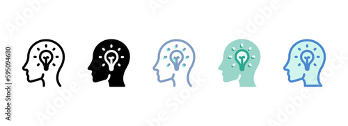 Simple vector icon on a theme head