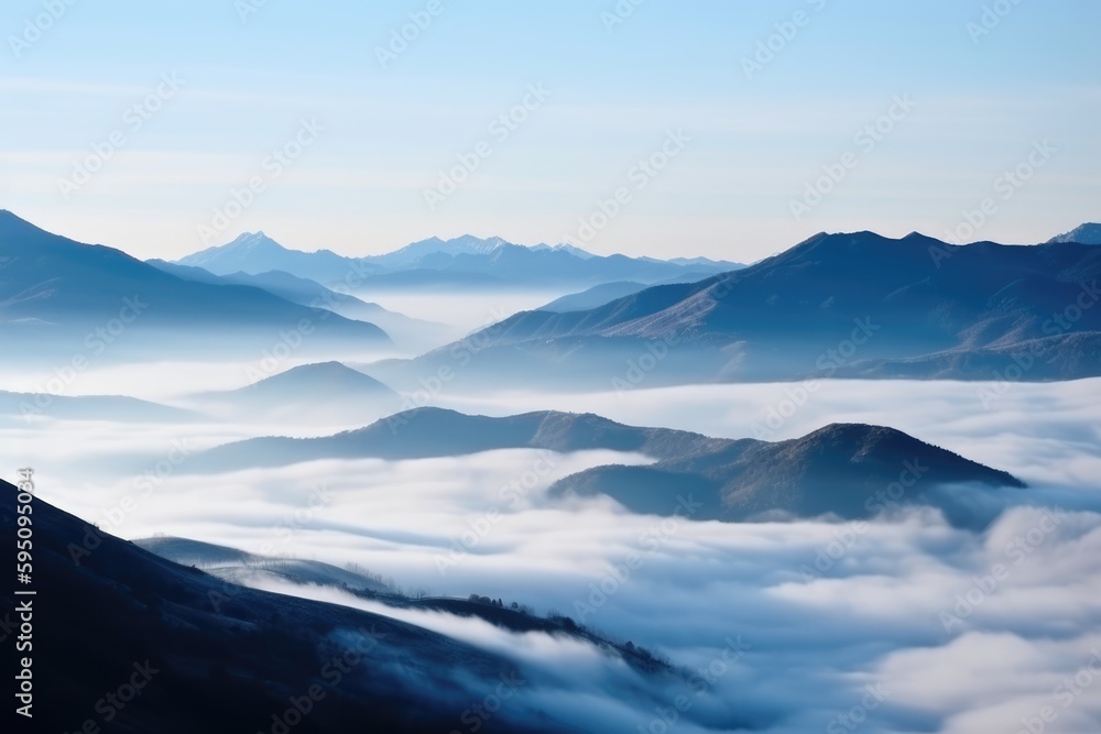 Beautiful shot of high white hilltops and mountains Beautiful shot of high white hilltops and mountains