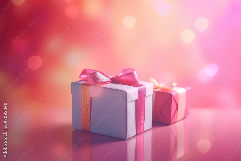 Blurred mothers day background with a gift Blurred mothers day background with a gift