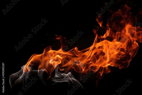 Fire flame in black background © Tymofii
