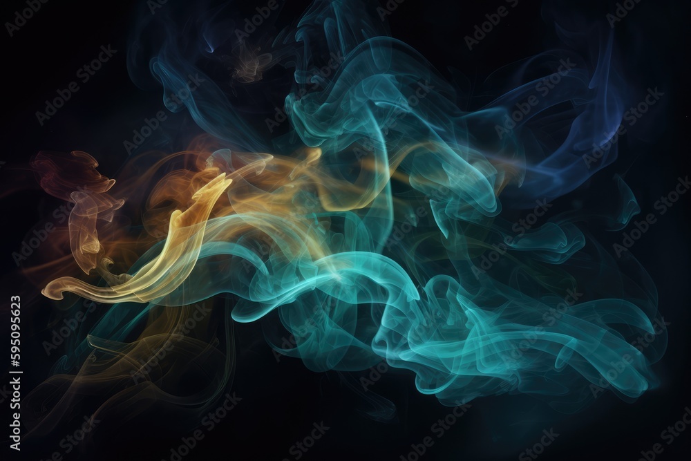 Smoke in dark background creative digital illustration Smoke in dark background creative digital illustration