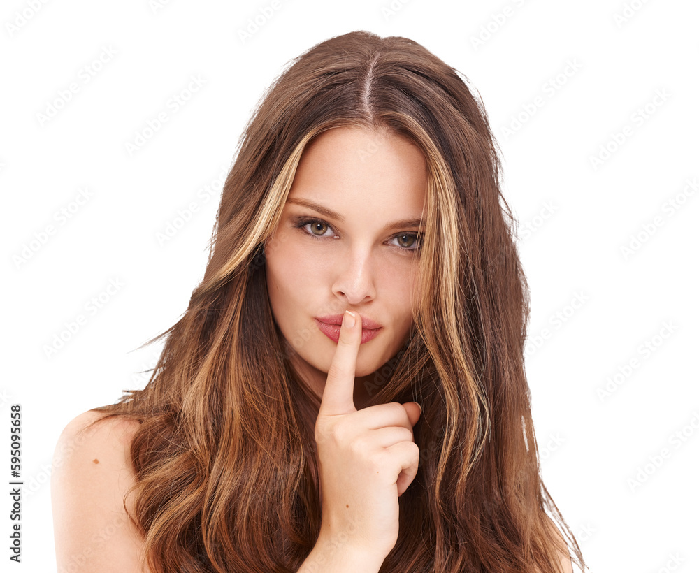 Woman with finger to lips, secret or silence in portrait with mystery isolated on transparent, png background. Emoji, young female model with keep quiet gesture and privacy with confidential signal Woman with finger to lips, secret or silence in portrait with mystery isolated on transparent, png background. Emoji, young female model with keep quiet gesture and privacy with confidential signal