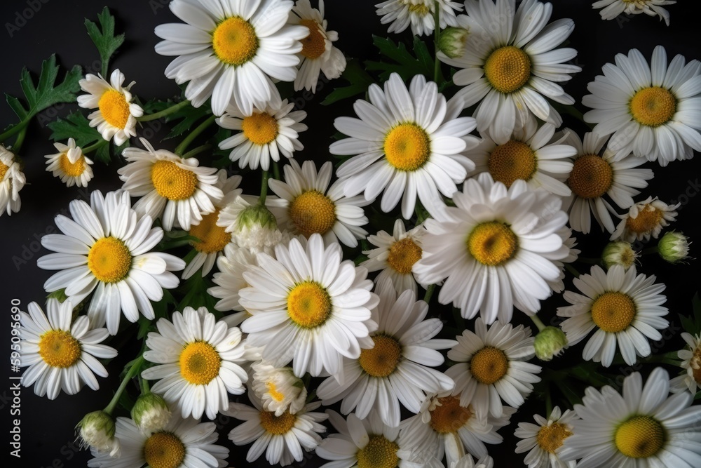 Top view daisy flowers Top view daisy flowers