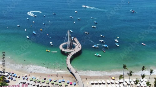 Pier Surrounded by Yachts. Puerto Vallarta, Mexico