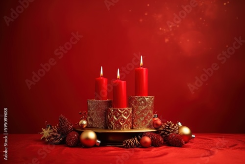 Christmas eve, candles, prayer, generative AI © Dipankar