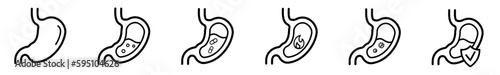 stomach - vector icon set