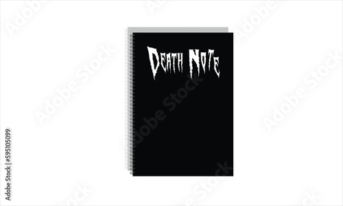 Fotografía Deathnote Notebook from Anime On white background
